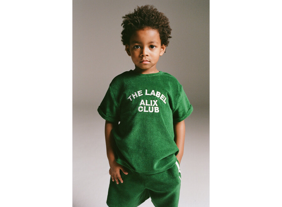 Kids Knitted Terry T-Shirt  Green Unisex T-shirt