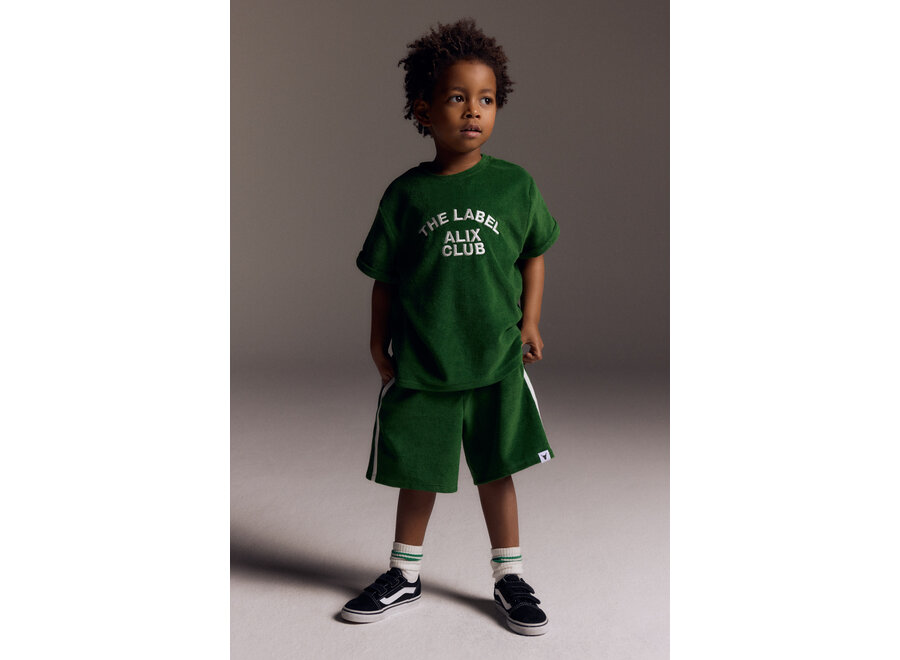 Kids Knitted Terry T-Shirt  Green Unisex T-shirt