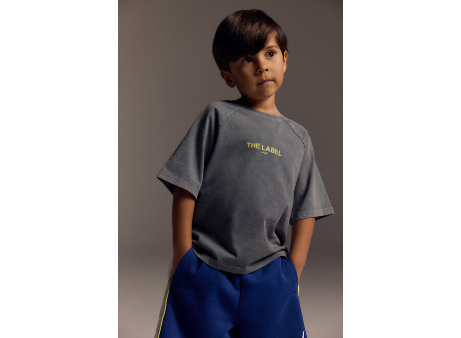 Kids Knitted Raglan Logo T-Shirt  Light Grey Unisex T-shirt