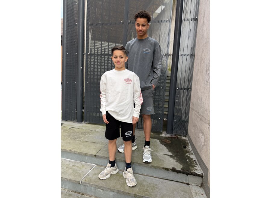 Malelions Junior Relaxed Lifestyle Longsleeve T-Shirt  Acid Wash Jongens Longsleeve