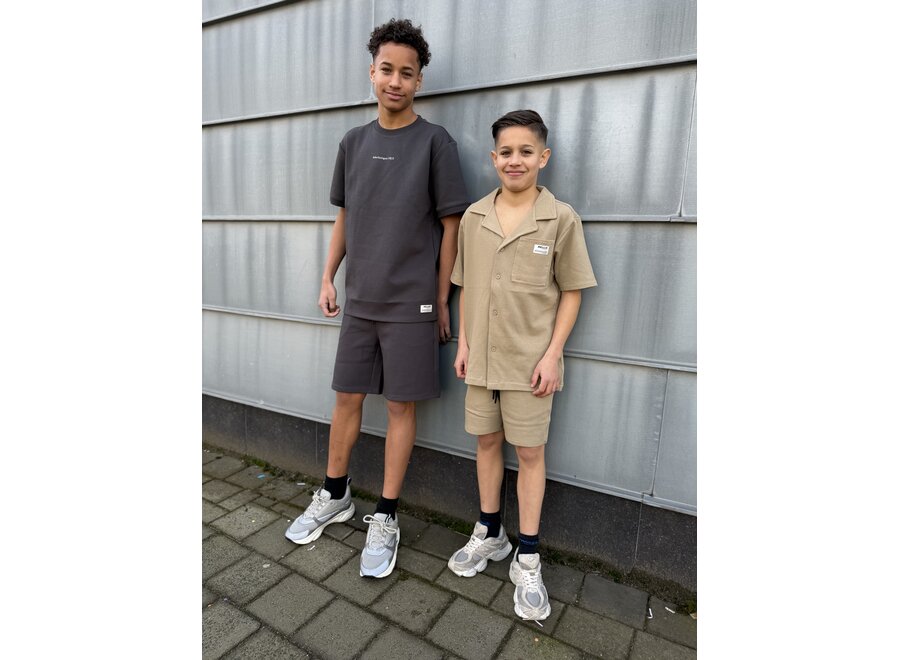 Shirt Shortsleeve Structure Sand Jongens T-shirt