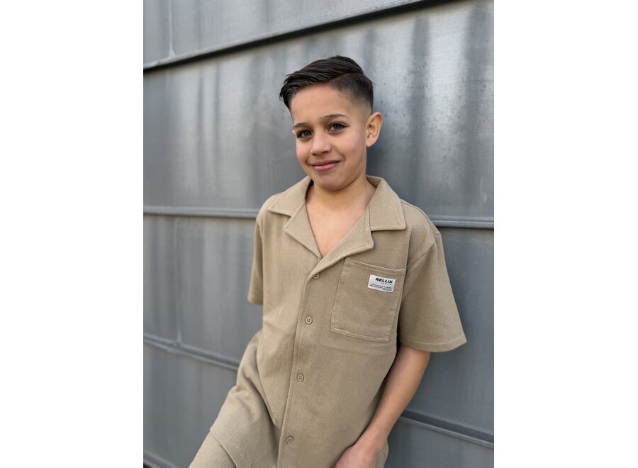 Shirt Shortsleeve Structure Sand Jongens T-shirt