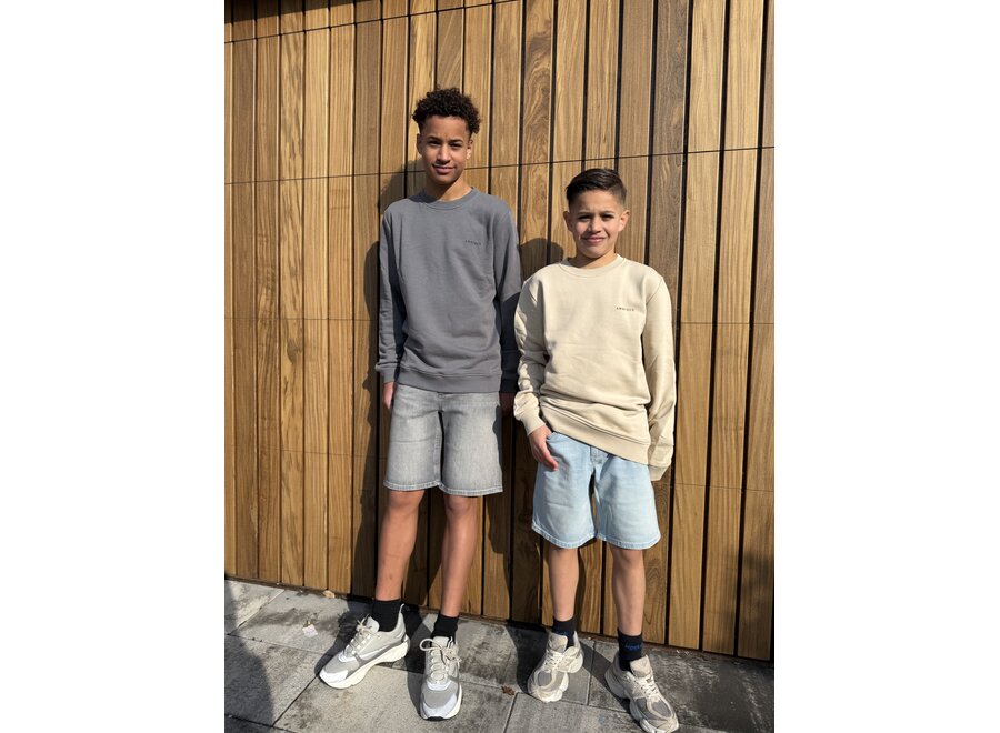 Kris Crew Neck  Sand Jongens Sweater