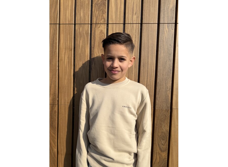 Kris Crew Neck Sand Jongens Sweater