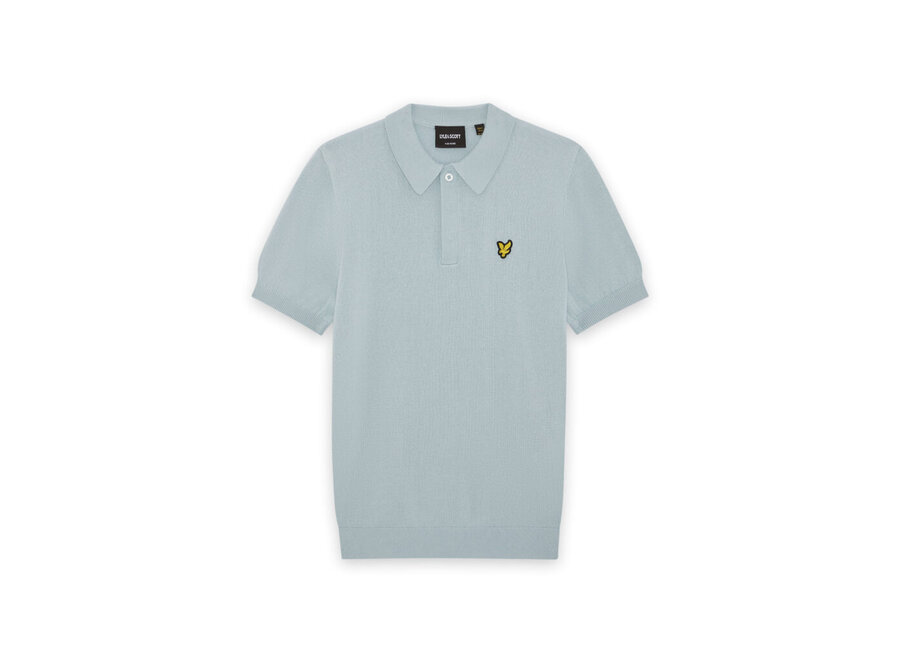 SS Knitted Polo Shirt  Opal Blue Jongens Polo