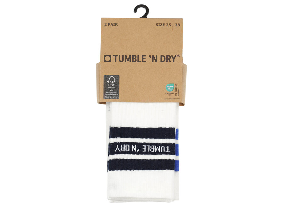 TND Tumble Socks 2-pack  Classic Blue Unisex Sokken