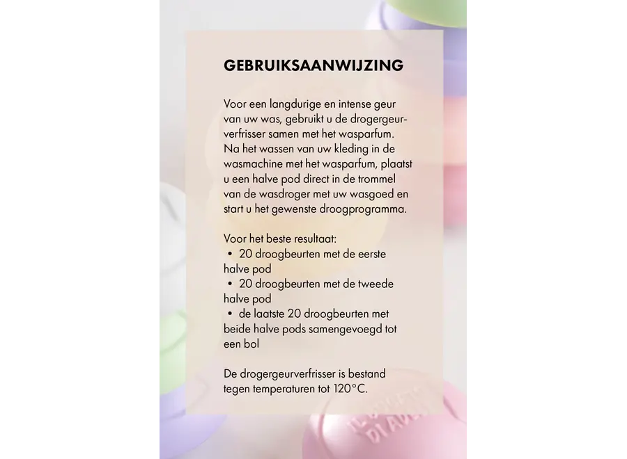 PROF PER ASCIUGATRICE BIANCO PURO Dryer Freshener