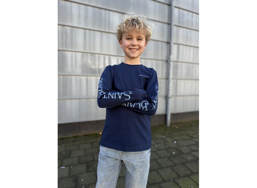 Whisper Long Sleeve Black Iris Navy Jongens Long Sleeve