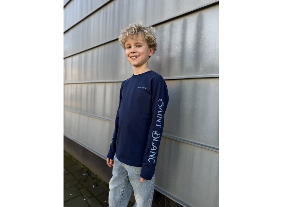 Whisper Long Sleeve Black Iris Navy Jongens Long Sleeve