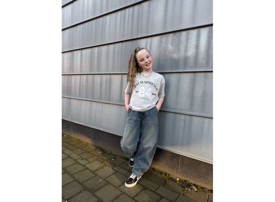 Girls Rane Top  Grey Melange Meisjes Top