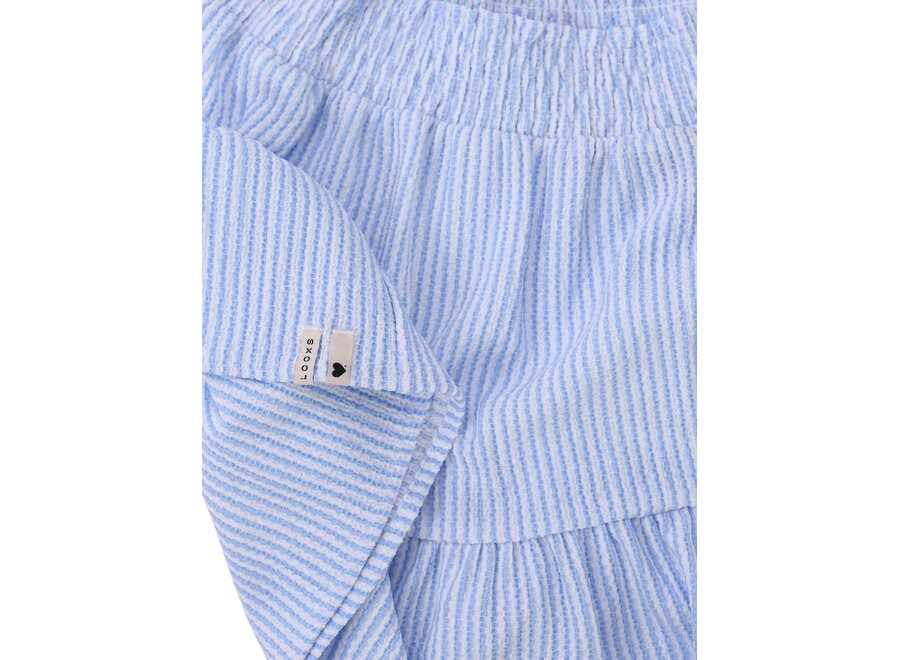 Little Striped Crinckle Skirt Blue Stripe Meisjes rokje