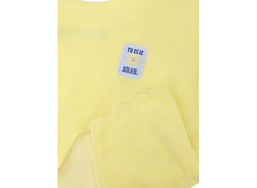 Little Terry Cloth Top  Lemon Meisjes Sweater