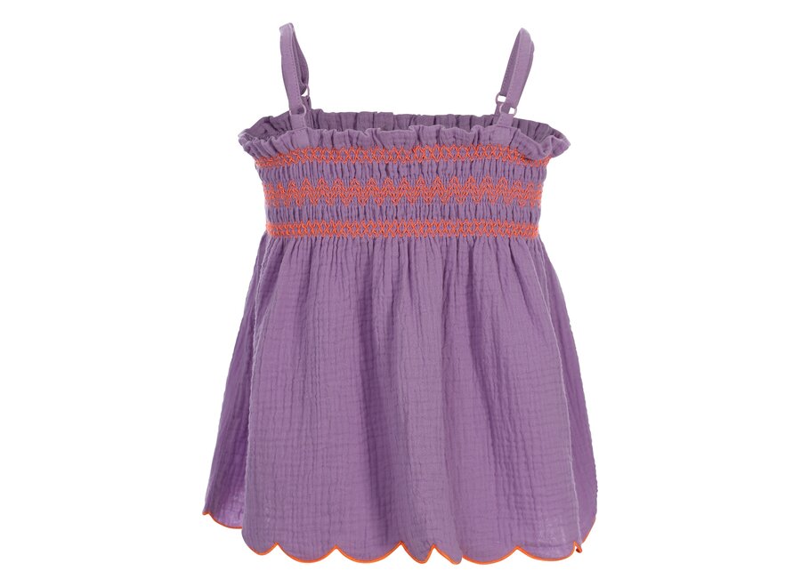 Little Muslin sleeveless Top Lilac Meisjes Blouse