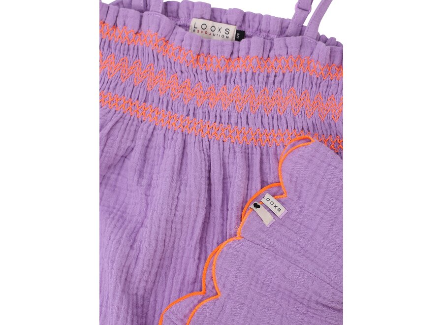 Little Muslin sleeveless Top Lilac Meisjes Blouse