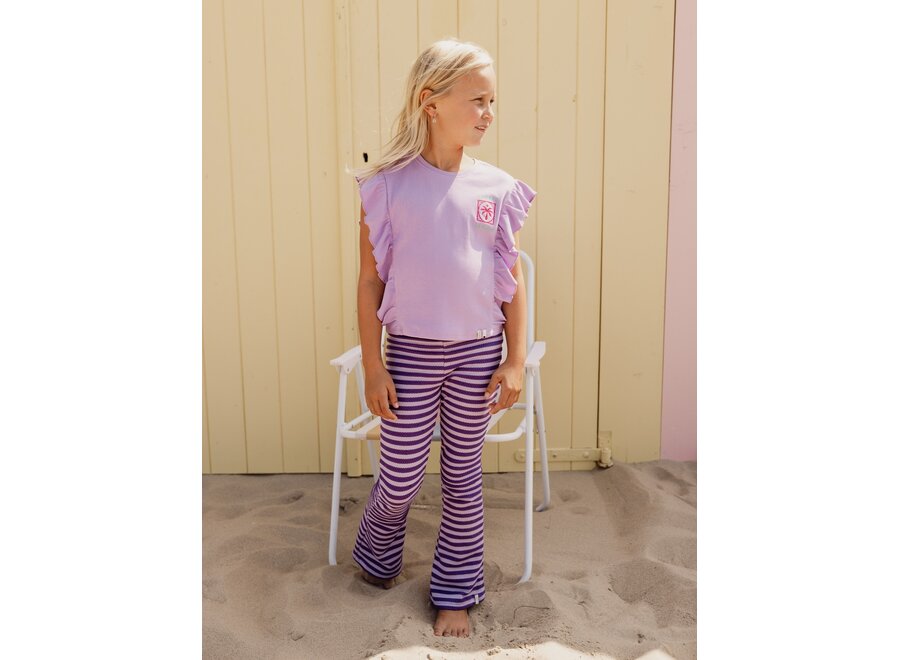 Little Striped Flair PantsPurple Rain Meisjes Broek