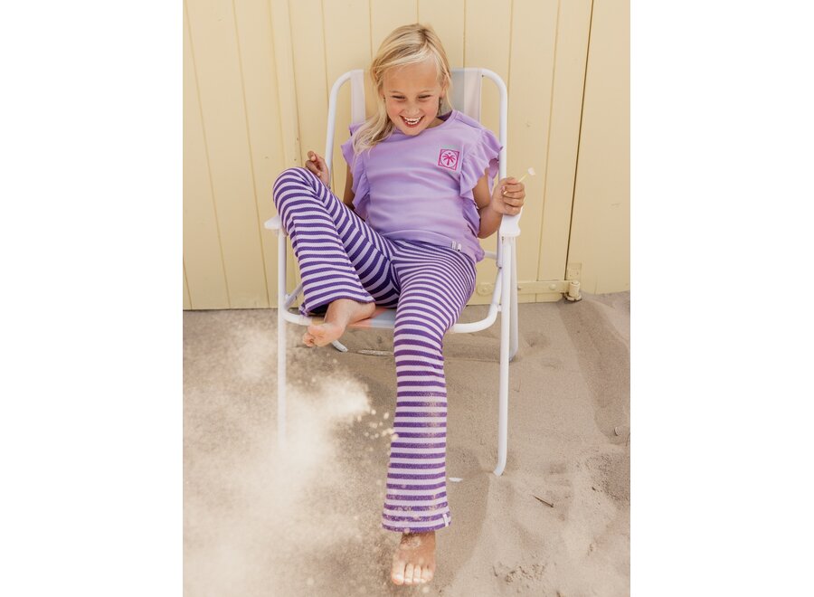 Little Striped Flair PantsPurple Rain Meisjes Broek