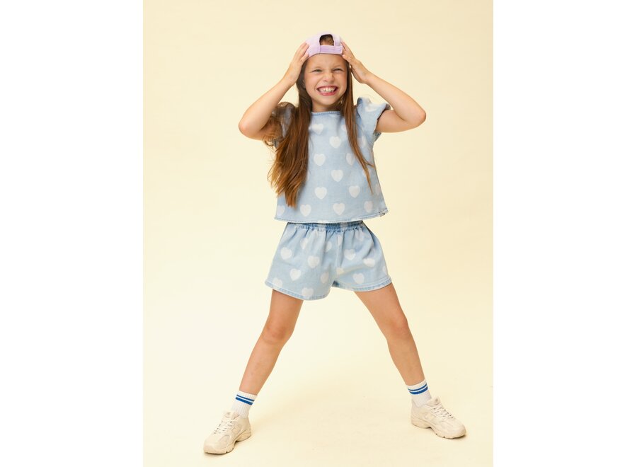 Little Heart Denim Heart Denim Meisjes Short