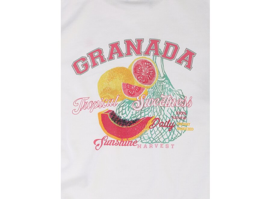 Little Sweater with RufflesSoft White Meisjes Trui