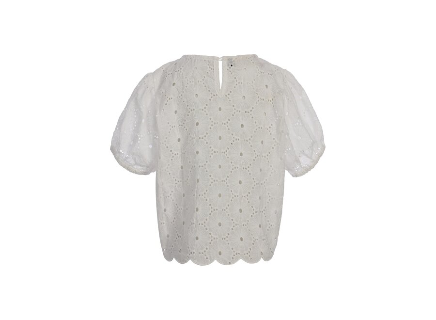 Little woven top  Soft White Meisjes Blouse