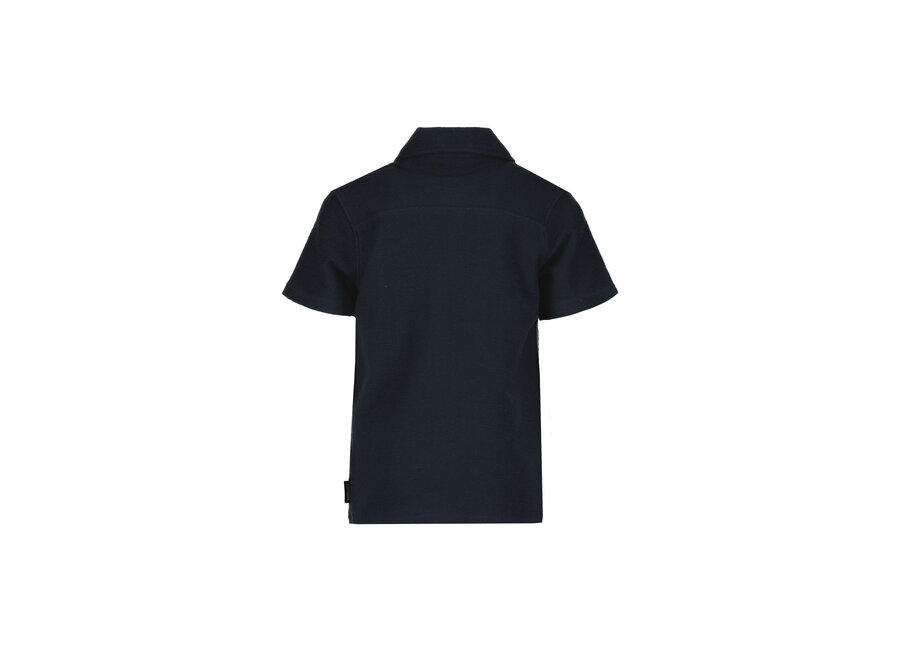 Woven Short Sleeve Shirt  Dark Navy Blue Jongens Shirt