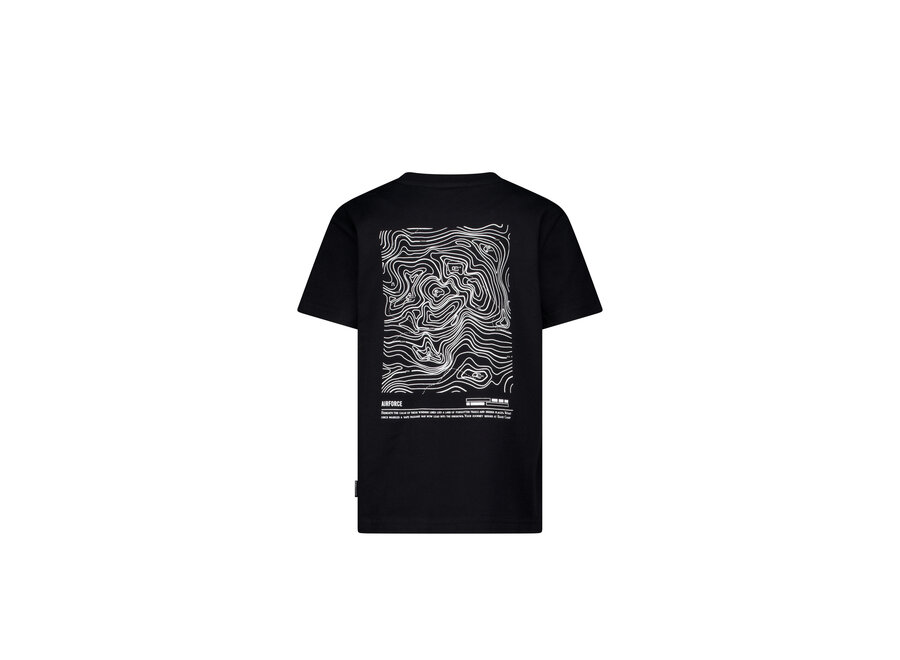 Altitude Tshirt GEB1287 901 True Black\White Jongens T-shirt