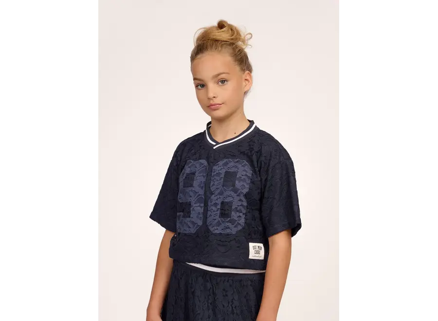 Silke Lace Top  Blue Iris Meisjes Top
