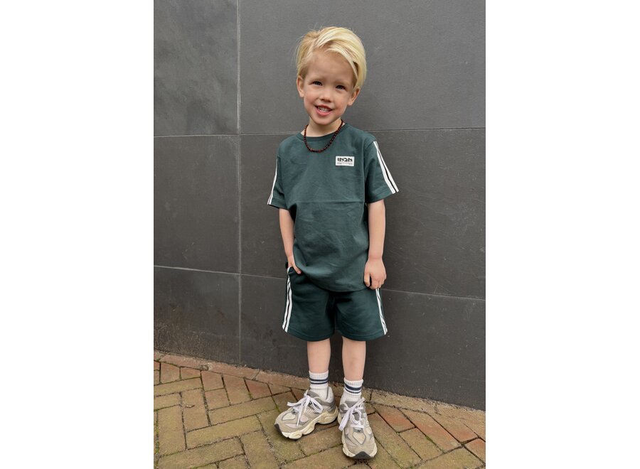 Loose Fit T-Shirt Tape  Green Jongens T-shirt