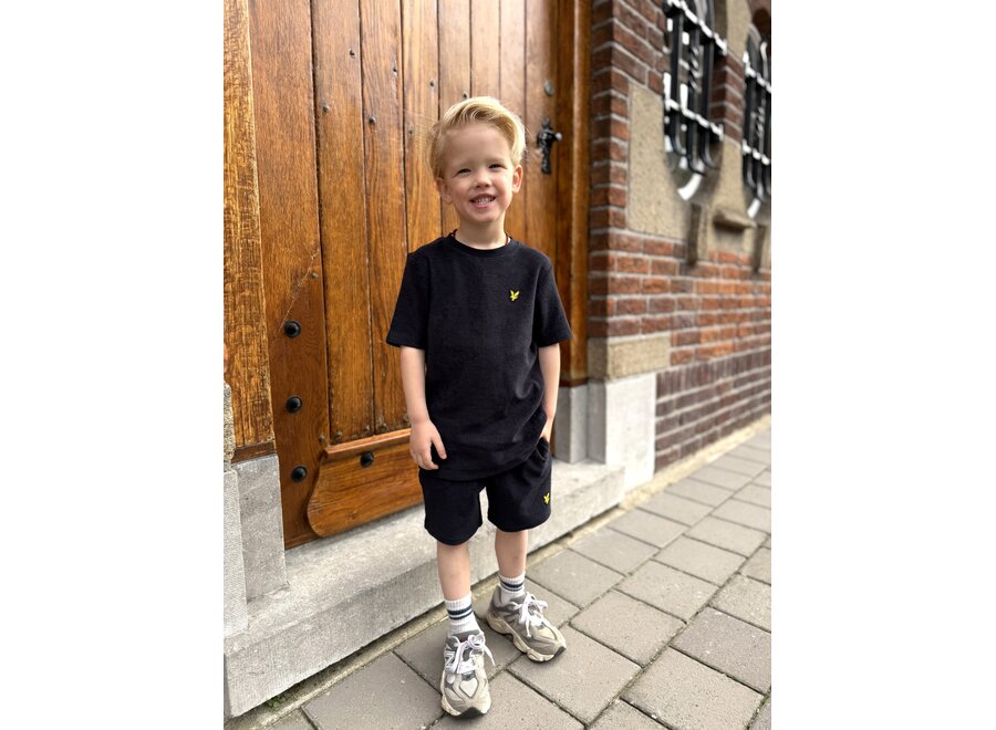 Towelling T-shirt Dark Navy Jongens T-shirt