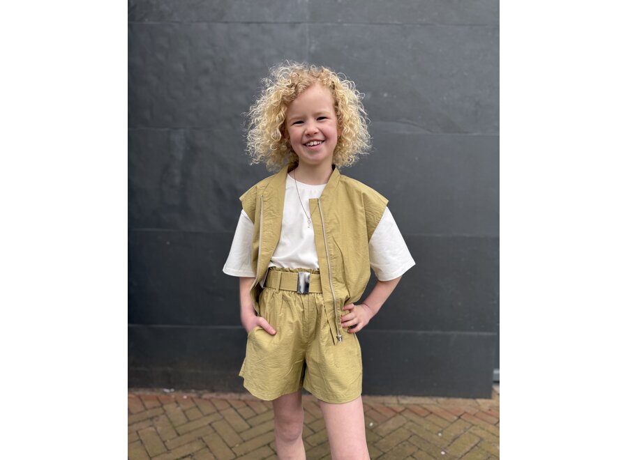 Rikki Co  - Light Khaki Meisjes korte Broek