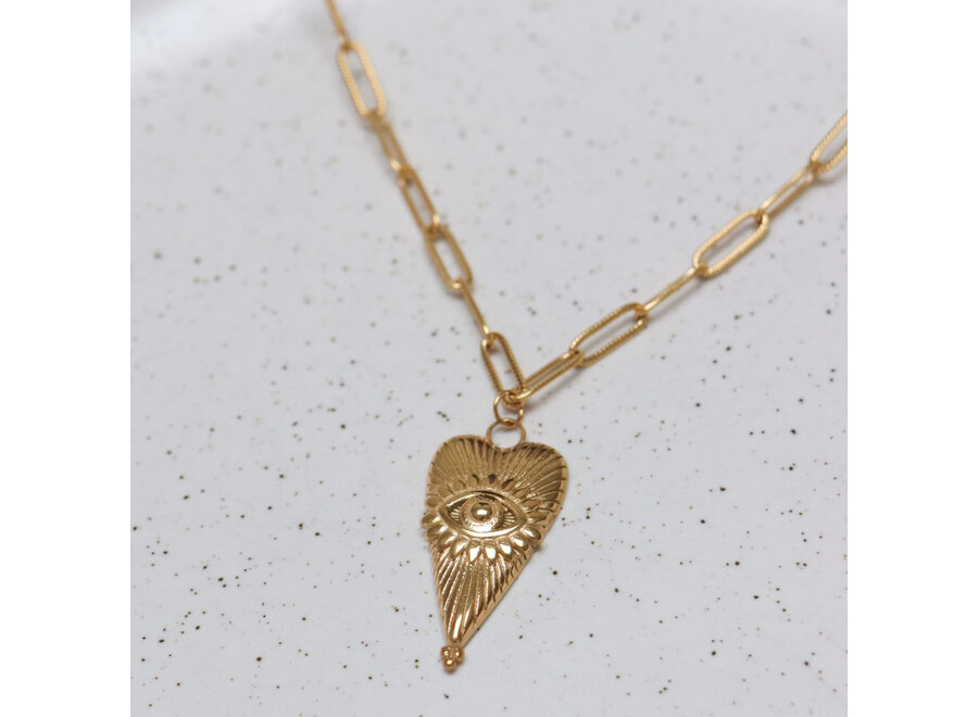 Eye of Love Necklace Gold
