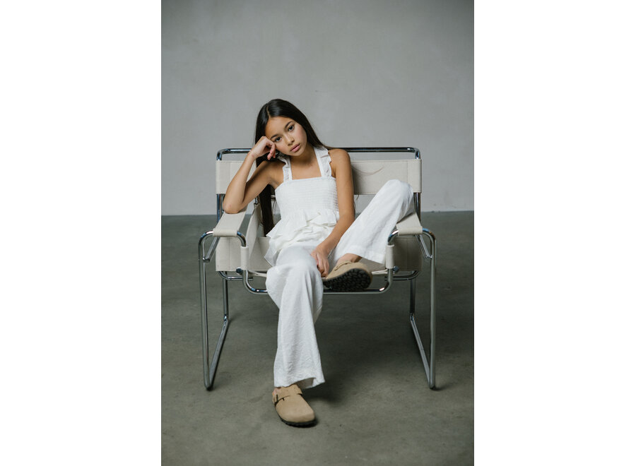 Rebecca Crinkle Vis  Les Blancs Meisjes Top