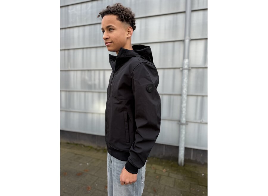 Softshell Jacket Chestpocket  True Black Jongens Jas