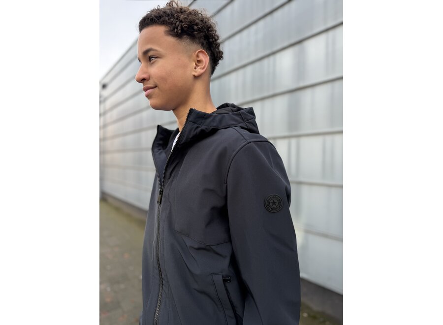 Softshell Jacket Chestpocket  Dark Navy Blue Jongens Jas