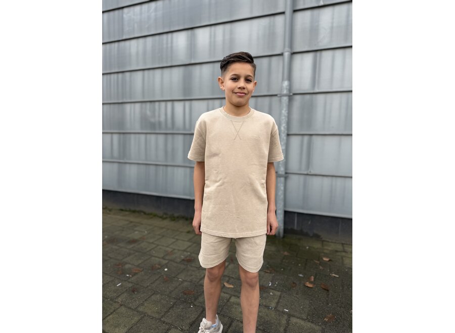 Dyed T-Shirt Oxford Tan Jongens T-shirt