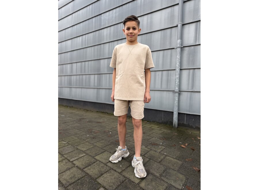 Dyed Short Sweat Pants  Oxford Tan Jongens Korte Broek