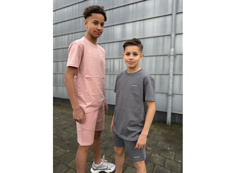 Basic Short  Misty Rose\White Jongens Korte Broek
