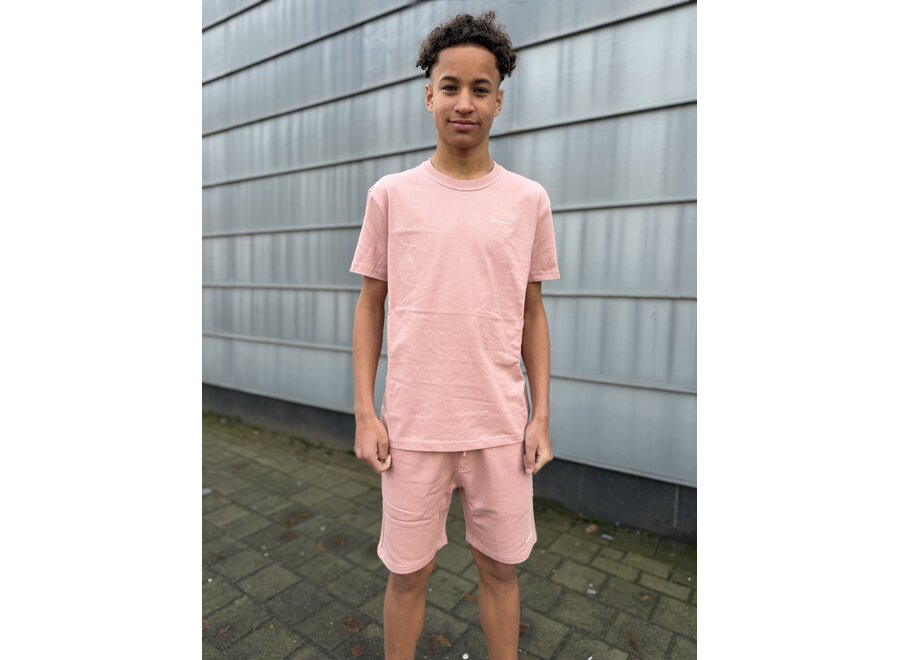 Basic Short  Misty Rose\White Jongens Korte Broek