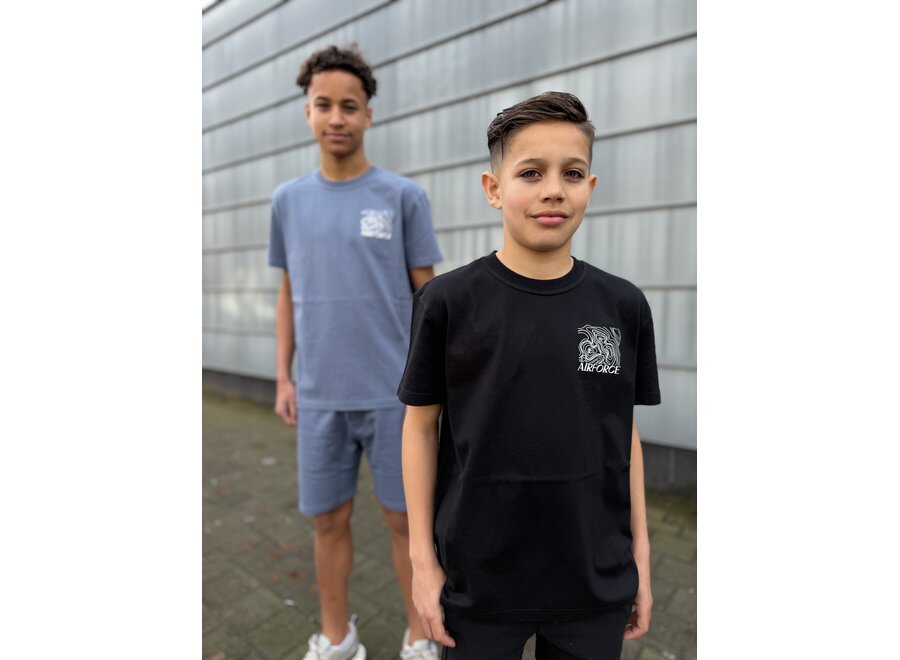 Altitude Tshirt GEB1287 901 True Black\White Jongens T-shirt