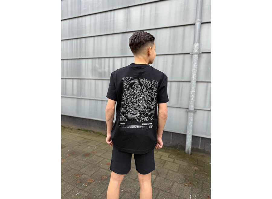 Altitude Tshirt GEB1287 901 True Black\White Jongens T-shirt