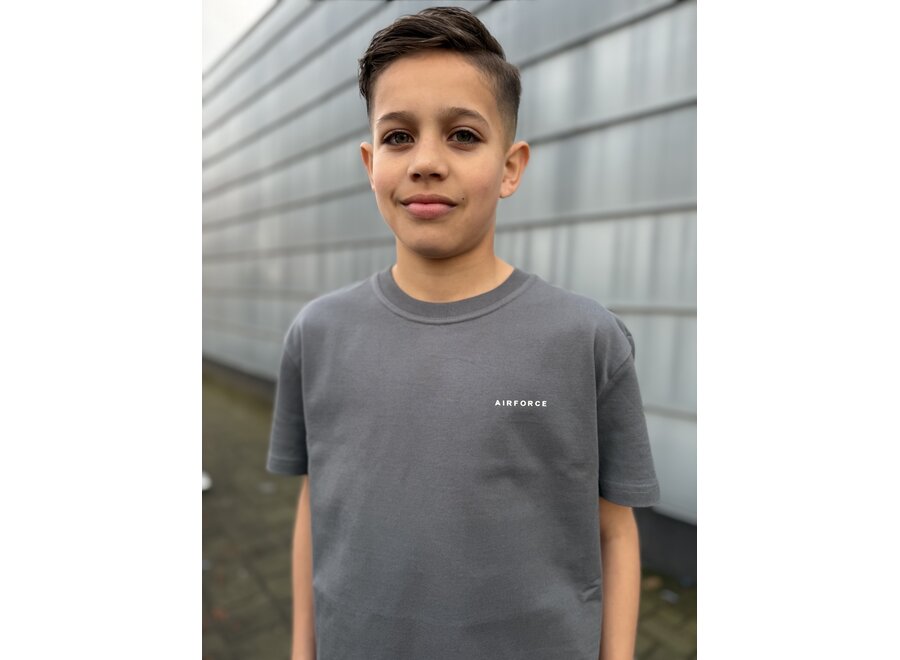 Airforce Basic T-Shirt  Gun Metal\White Jongens T-shirt