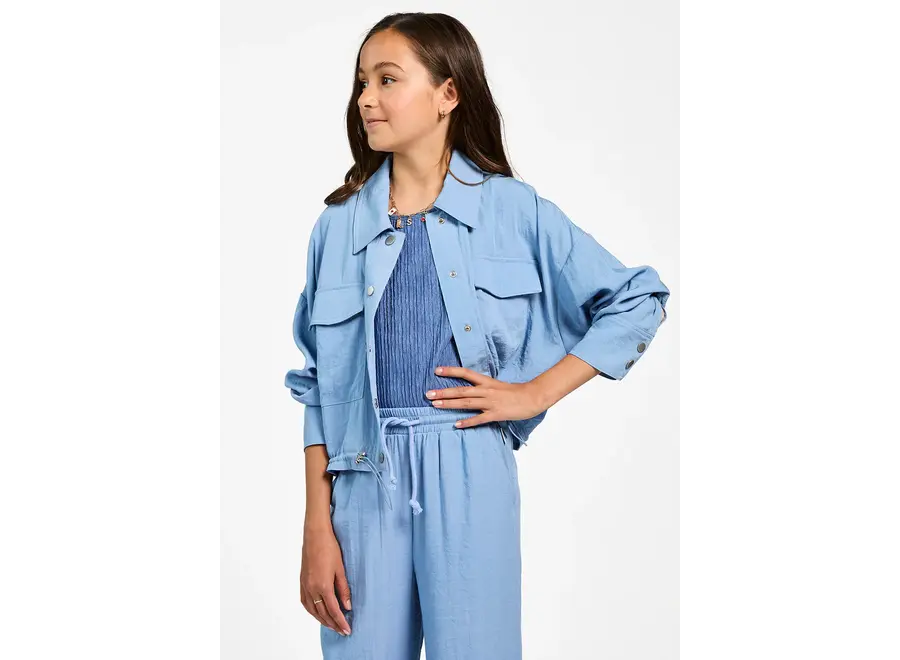 Kamie Vis 523  Dusty Lavender Meisjes Blouse 164