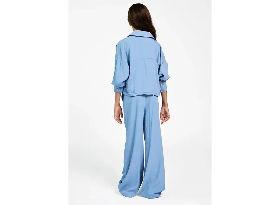 Kamie Vis 523  Dusty Lavender Meisjes Blouse 164