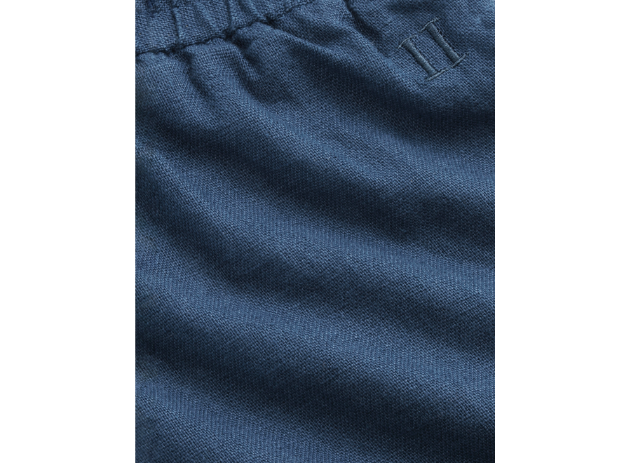 Drawstring Linen Shorts  Dark Denim Blue Jongens Korte Broek