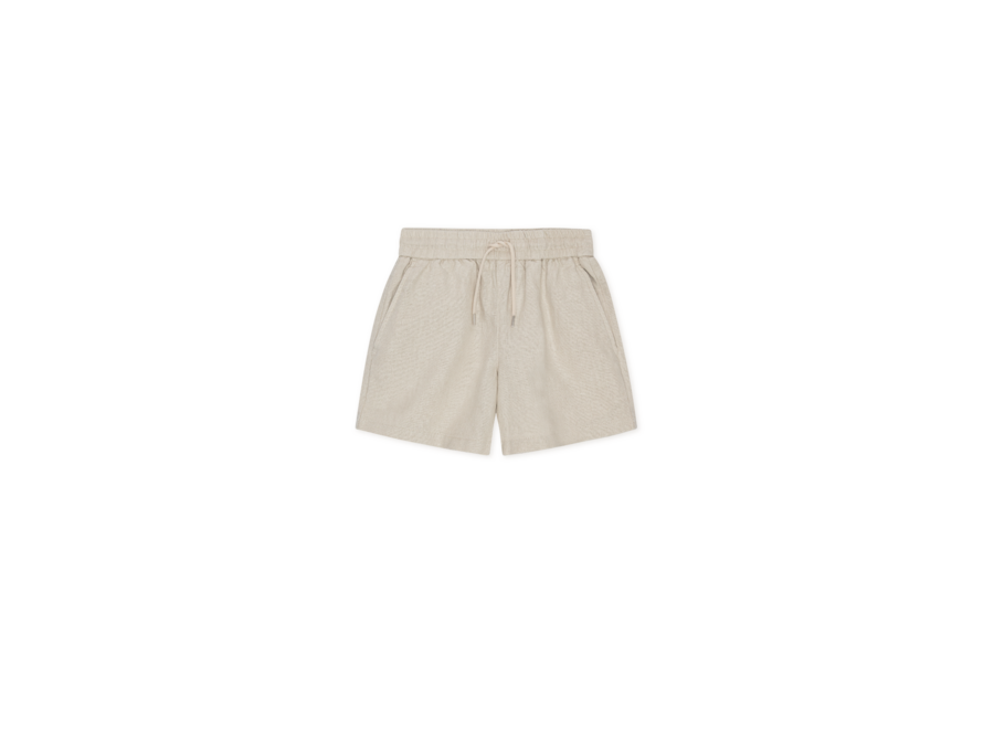Drawstring Linen Shorts  Light Sand Jongens Korte Broek