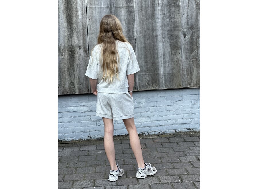 Girls Presley Sweat  Light Grey Melange Meisjes Trui