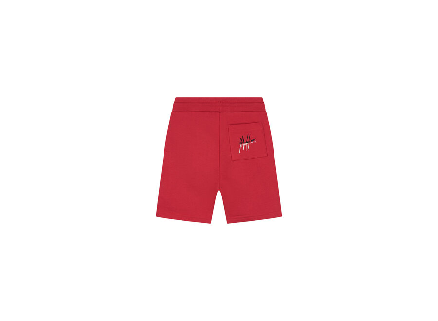 Malelions Junior Split Shorts  Red/White Jongens Korte Broek