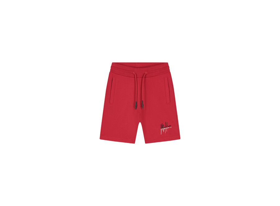 Malelions Junior Split Shorts  Red/White Jongens Korte Broek