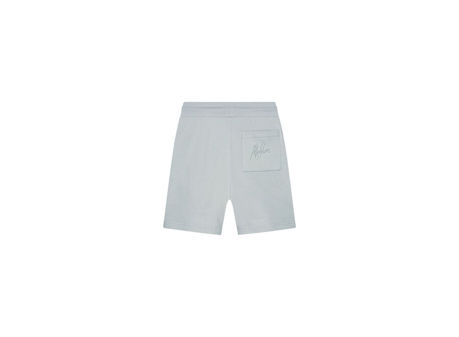 Malelions Junior Striped Signature Shorts  Ocean Grey Jongens Korte Broek