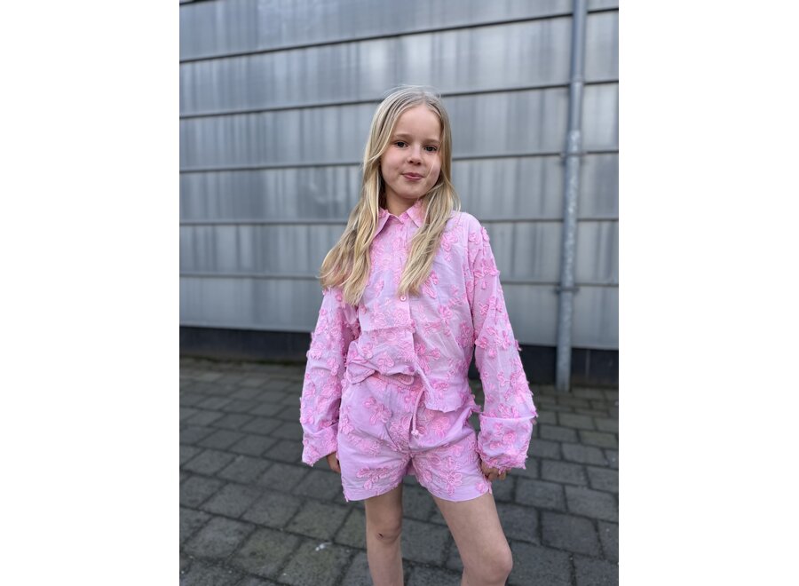 Lien Co  Begonia Pink Meisjes Blouse