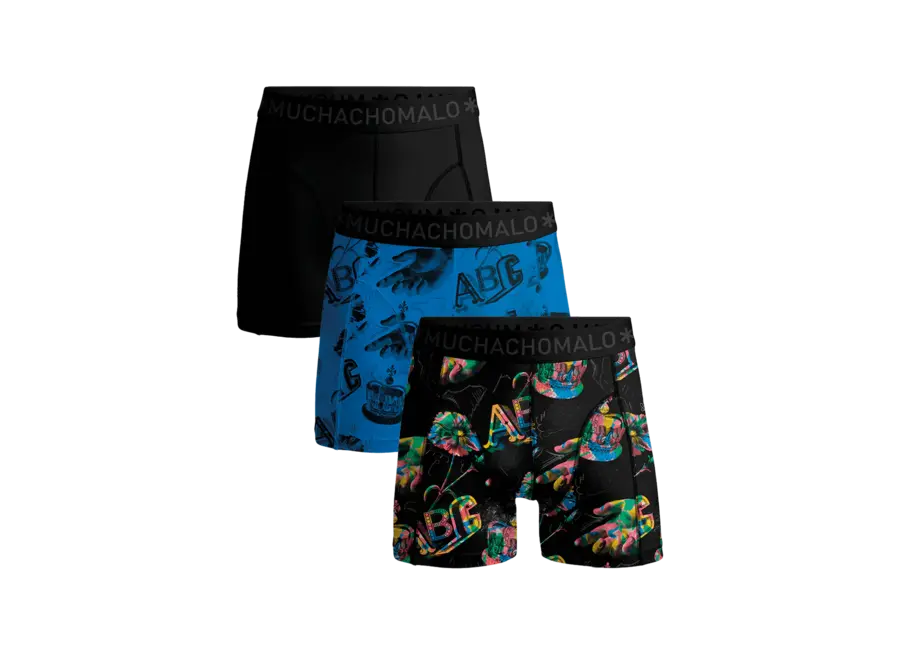 Boys 3-Pack Boxer Shorts Print/Print/Solid Jongens Ondergoed